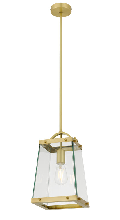 TFS 1 LIGHT SOLID BRASS PENDANT 25wE27max L:200H:330 BRASS / CLEAR