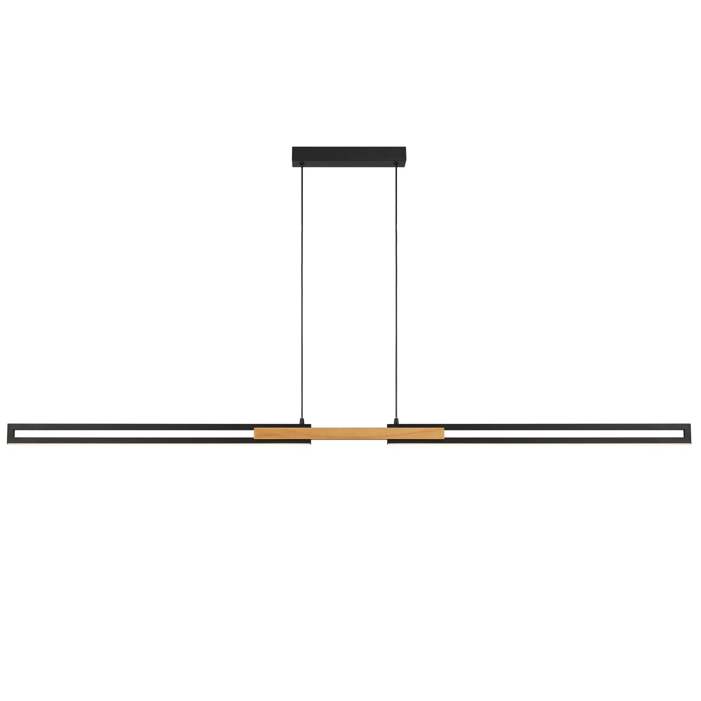 TFS 180CM LED PENDANT 36wLED 2080Lm cab.2M 3CCT WALL SWT BLACK / OAK WOOD