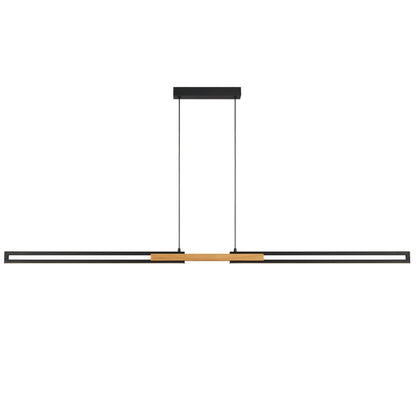 TFS 180CM LED PENDANT 36wLED 2080Lm cab.2M 3CCT WALL SWT BLACK / OAK WOOD
