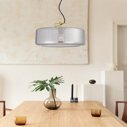 TFS LARGE PENDANT 25wE27max D:400 H:200 cab:2m BRASS MATT/SMOKE