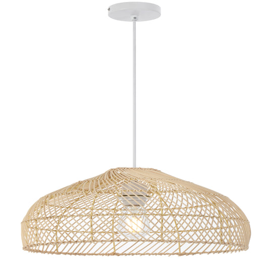 TFS 40 PENDANT 25wE27max D400 H230 cab1.5m NATURAL RATTAN