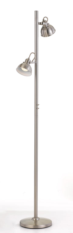 TFS FLOOR LAMP 6wGU10max D:110 H:1500 DLB SWITCH ON POLE - NICKEL