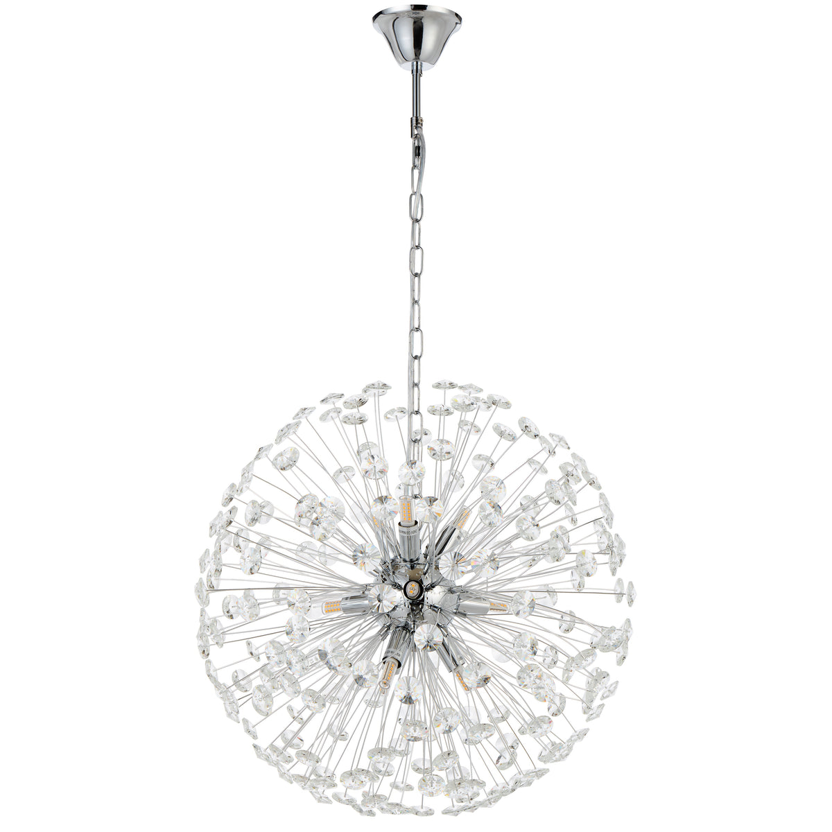 Vigo TFS 9 LT PENDANT 9x6wG9max D:500 CHAIN 2M CRYS H200 CHROME / CLEAR