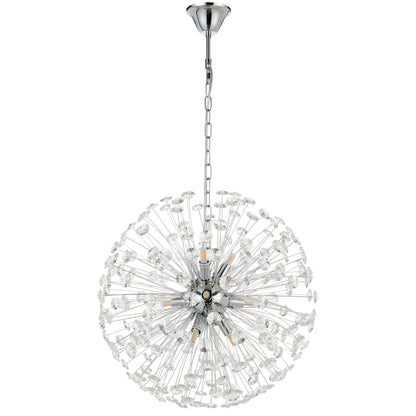 Vigo TFS 9 LT PENDANT 9x6wG9max D:500 CHAIN 2M CRYS H200 CHROME / CLEAR