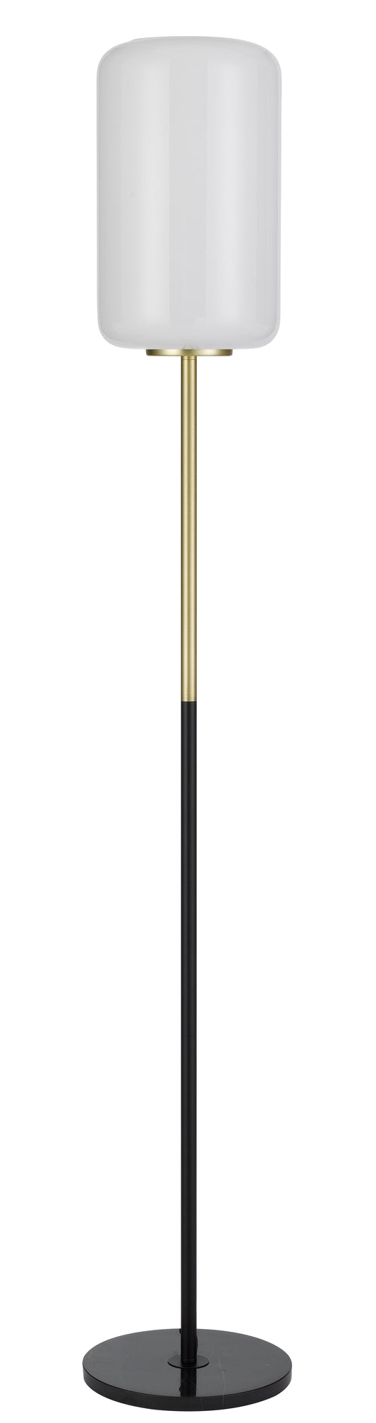 TFS FLOOR LAMP 25wE27max H:1520 D:210 BRASS MATT/BLACK MARBLE/OPAL