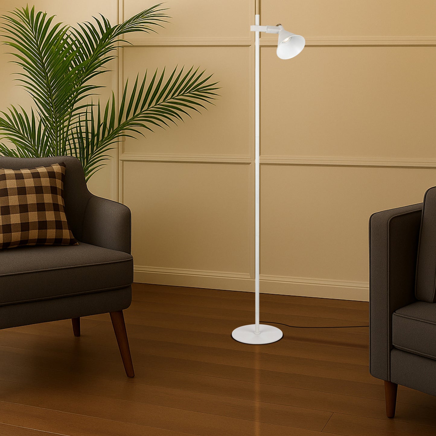 Vitawood TFS FLOOR LAMP 6wGU10max L245 W240 H1500 FOOT SWT / WHITE SAND