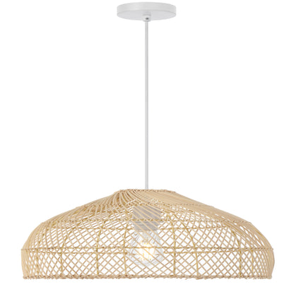 TFS 40 PENDANT 25wE27max D400 H230 cab1.5m NATURAL RATTAN