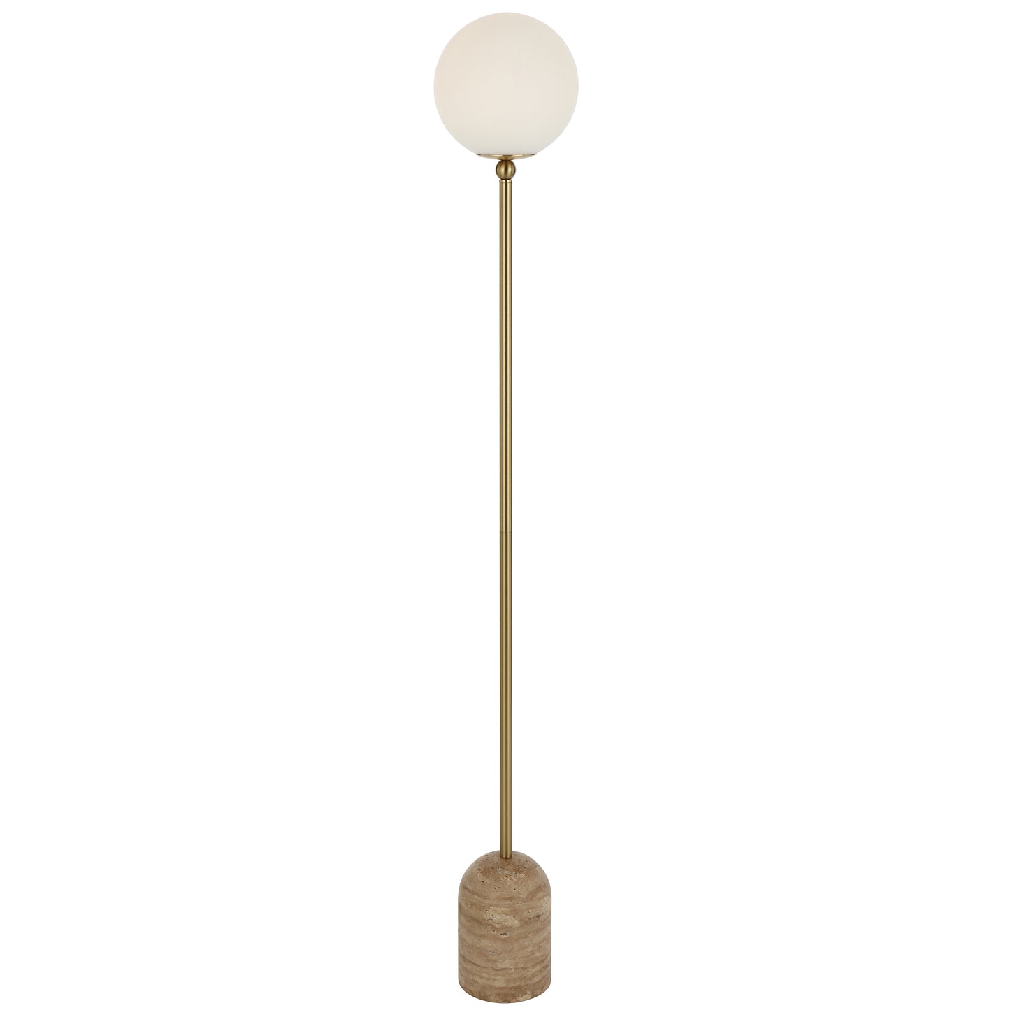 TFS FLOOR LAMP 25wE27max D:200 H1500 INLINE SWT BEIGE TRAVERTINE/ANT GOLD/OPAL MATT