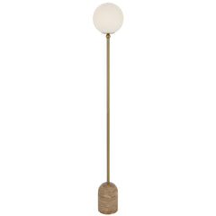 TFS FLOOR LAMP 25wE27max D:200 H1500 INLINE SWT BEIGE TRAVERTINE/ANT GOLD/OPAL MATT
