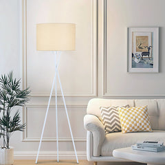 TFS FLOOR LAMP 60wE27max. D:450 H:1600 WHITE MATT/WHEAT