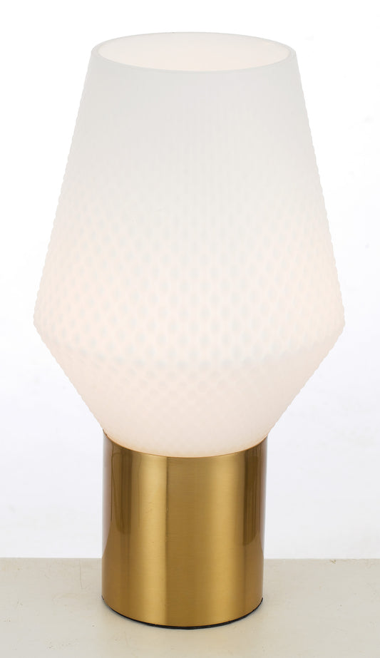 TFS TABLE LAMP 25wE27max D200 H350 OPAL MATT / ANT.GOLD