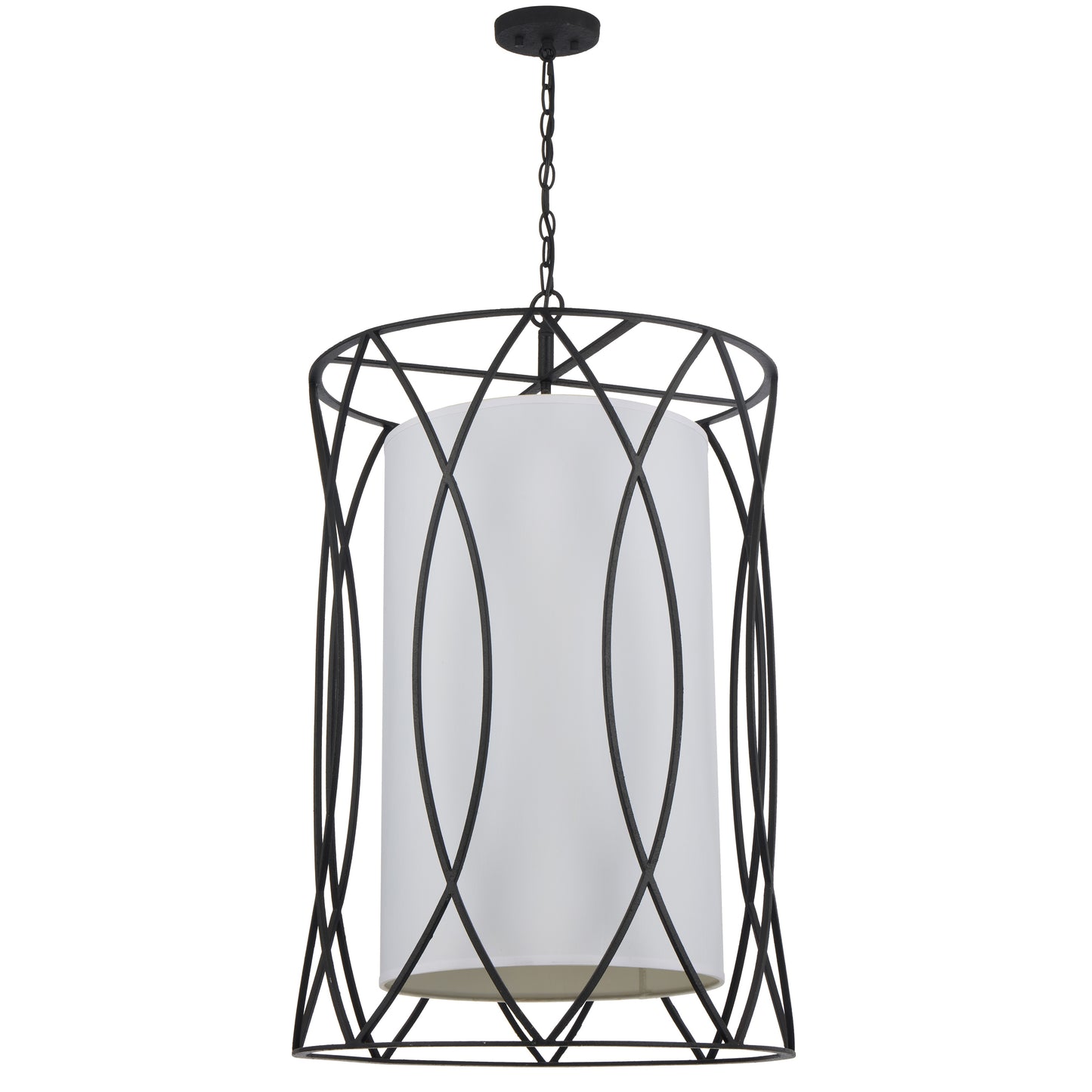 TFS 56 PENDANT 8x25wxE14max D560 H900 CHAIN 2M TEXTURED BLACK