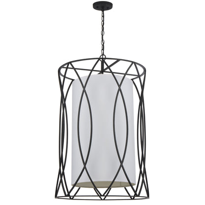 TFS 56 PENDANT 8x25wxE14max D560 H900 CHAIN 2M TEXTURED BLACK