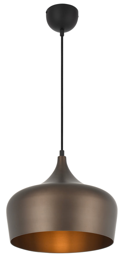 TFS 30 PENDANT 25wE27max D300 H270 + 1.5 TEX BRONZE BRUSHED (BLACK)