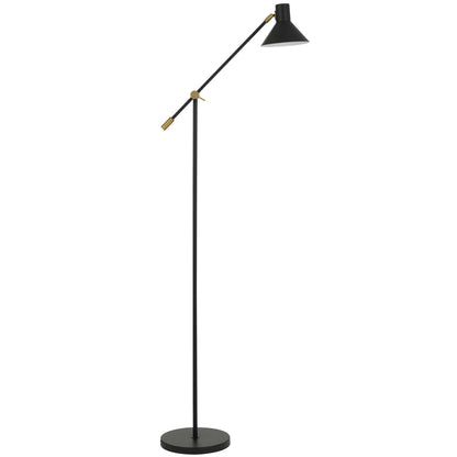 Terra TFS FLOOR LAMP 6wGU10max 631x250 H:1473 SHADE D:180 BLACK (RAL7021)SATIN/BRASS