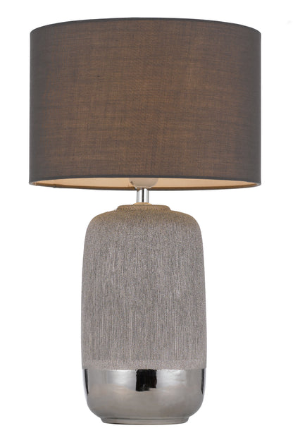 TFS CERAMIC TABLE LAMP 25wE27max H:470 D:280 SILVER/GREY
