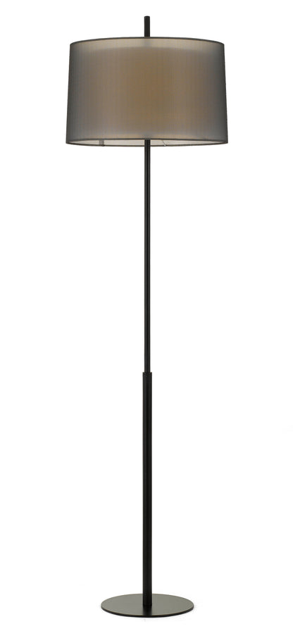 TFS FLOOR LAMP (2-PART KIT) 40wE27max H:1500 D: 430 BLACK body / BLACK&WHITE shade