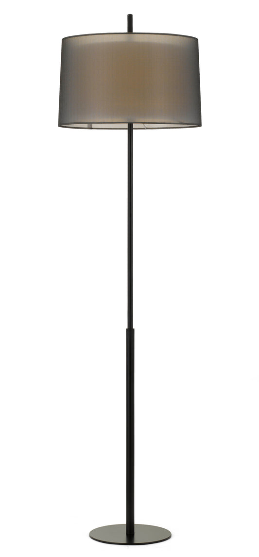 TFS FLOOR LAMP (2-PART KIT) 40wE27max H:1500 D: 430 BLACK body / BLACK&WHITE shade