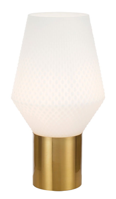 TFS TABLE LAMP 25wE27max D200 H350 OPAL MATT / ANT.GOLD