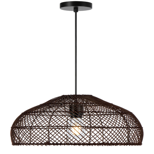 TFS 40 PENDANT 25wE27max D400 H230 cab1.5m BROWN RATTAN