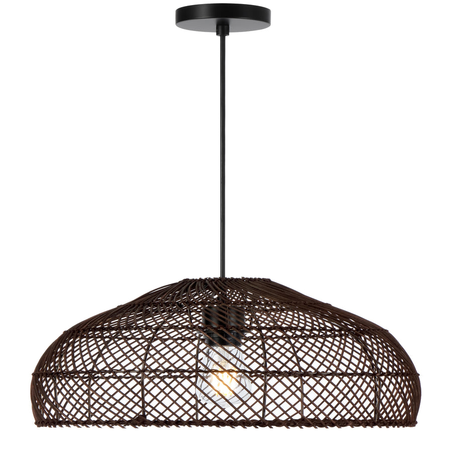 TFS 40 PENDANT 25wE27max D400 H230 cab1.5m BROWN RATTAN