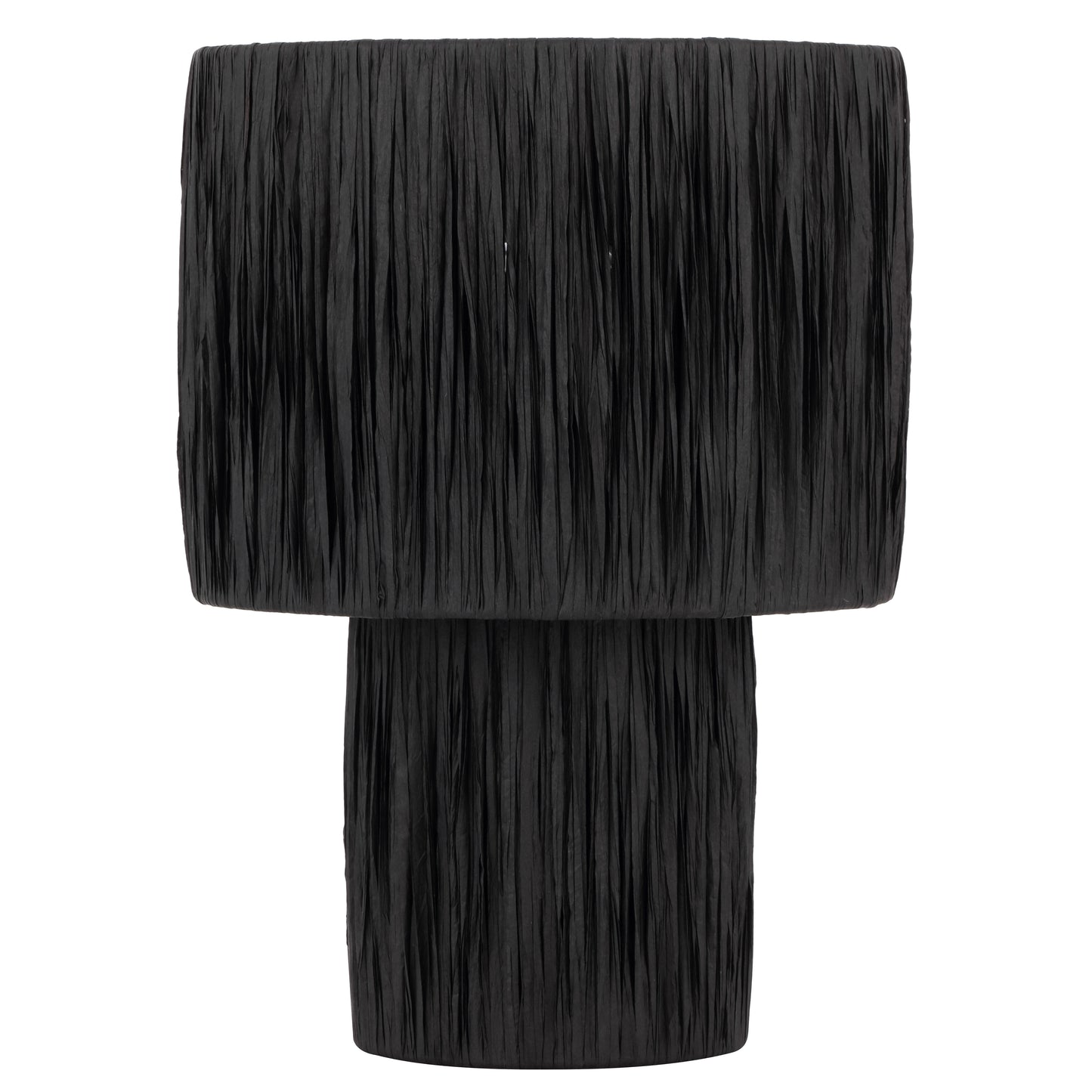 TFS SMALL TABLE LAMP 25wE27max D230 H330 INLINE SWT BLACK RAFFIA