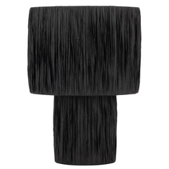 TFS SMALL TABLE LAMP 25wE27max D230 H330 INLINE SWT BLACK RAFFIA