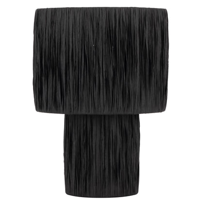 TFS SMALL TABLE LAMP 25wE27max D230 H330 INLINE SWT BLACK RAFFIA