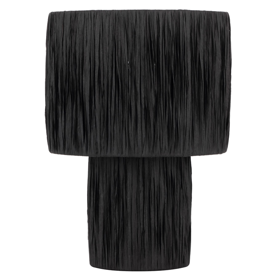 TFS SMALL TABLE LAMP 25wE27max D230 H330 INLINE SWT BLACK RAFFIA