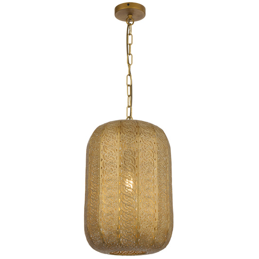 TFS PENDANT 25wE27max D310 H490 chain 2m cab. brown ANTIQUE BRASS