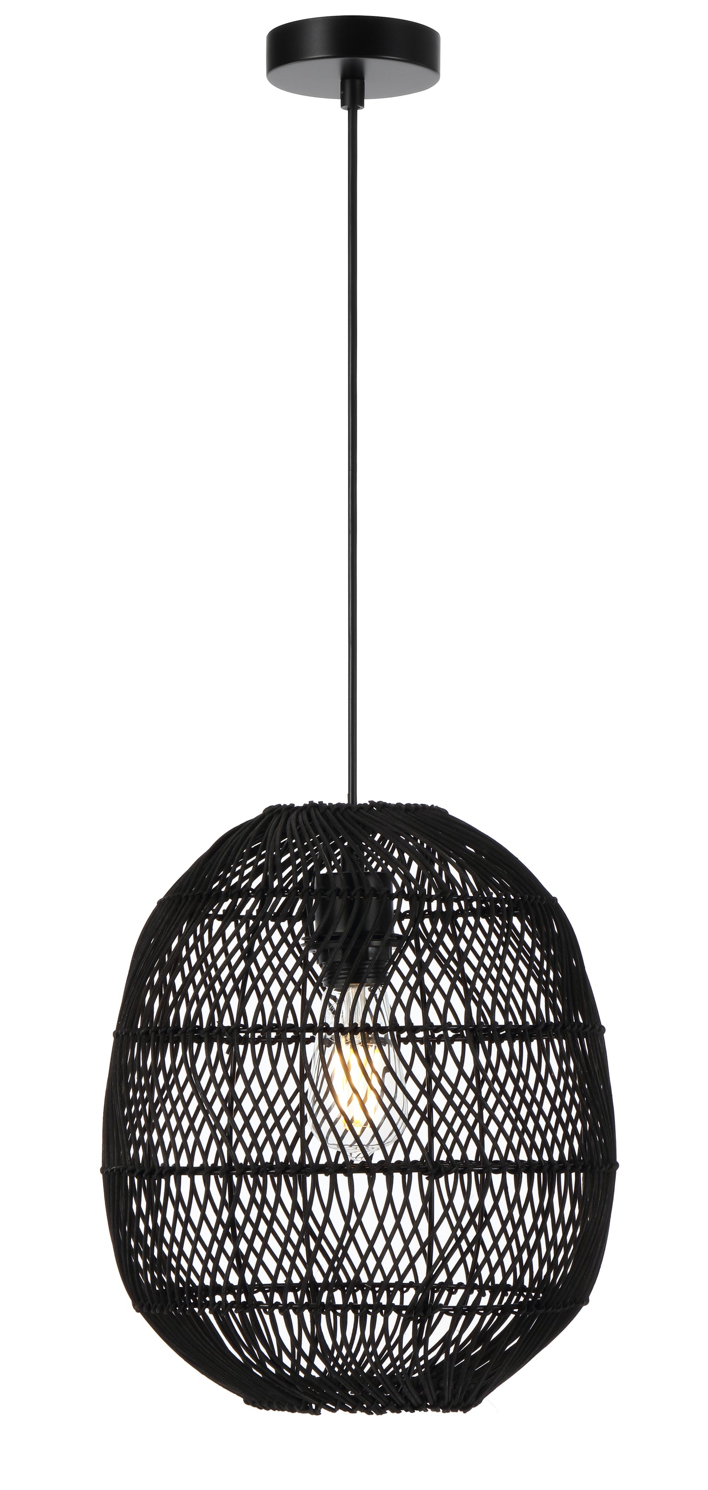 TFS 30 PENDANT 25wE27max D300 H320 cab1.5m BLACK RATTAN