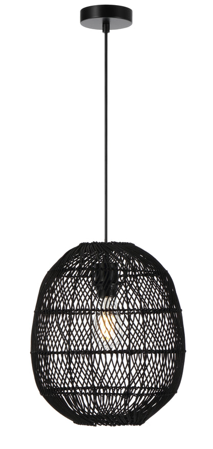 TFS 30 PENDANT 25wE27max D300 H320 cab1.5m BLACK RATTAN