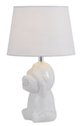 TFS CERAMIC TABLE LAMP 25wE27max H:380 D:215 WHITE/WHITE