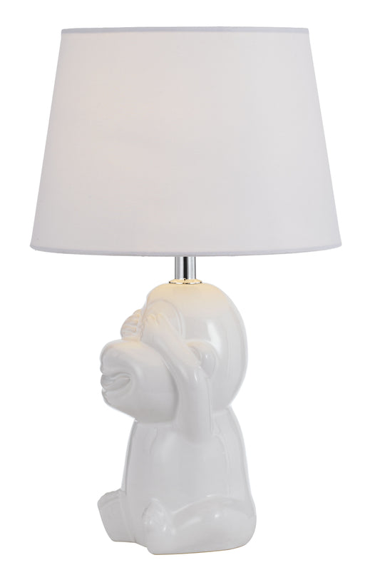 TFS CERAMIC TABLE LAMP 25wE27max H:380 D:215 WHITE/WHITE