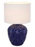 TFS CERAMIC TABLE LAMP 25wE27max D:330 H:540 BLUE / WHITE