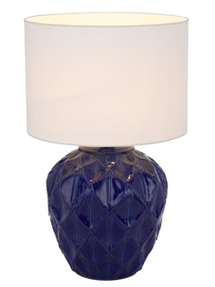 TFS CERAMIC TABLE LAMP 25wE27max D:330 H:540 BLUE / WHITE