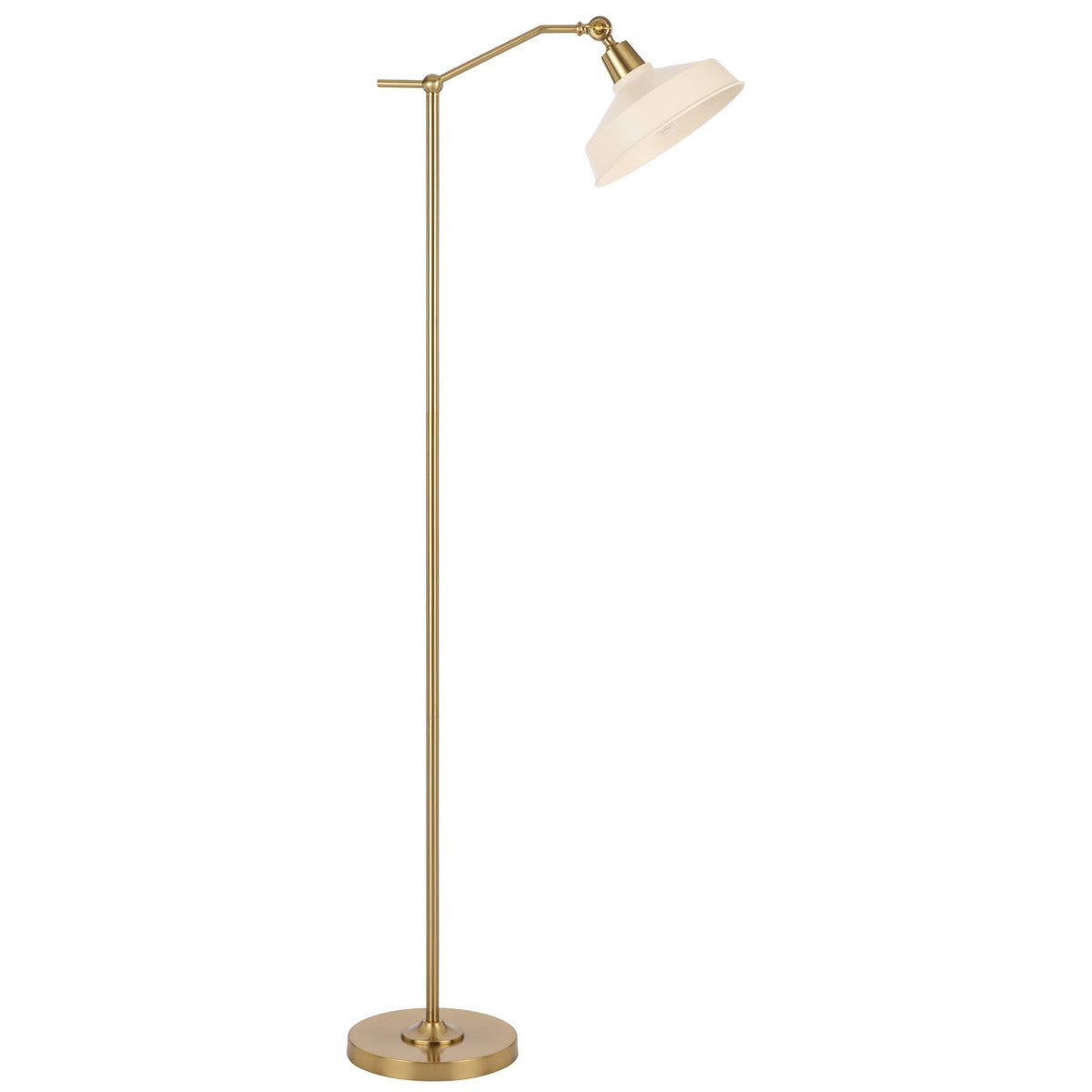 TFS FLOOR LAMP 25wE27max L440 W250 H1500 FOOT SWTCH ANT GOLD/BEIGE 9001