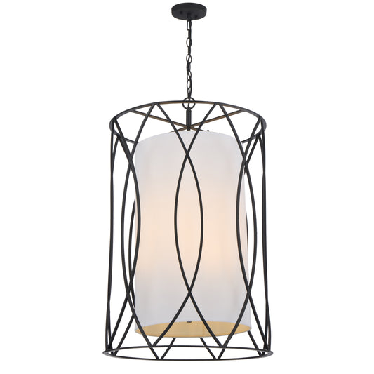 TFS 56 PENDANT 8x25wxE14max D560 H900 CHAIN 2M TEXTURED BLACK