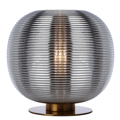 Vigo TFS TABLE LAMP 25wE27max D:250 H:260 inline Switch ANT GOLD BASE / CHROME GLASS