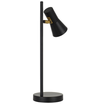 TFS TABLE LAMP 6wGU10max 174x140x450 INLINE SWT BLACK SATIN/BRAS/GOLDEN INSIDE