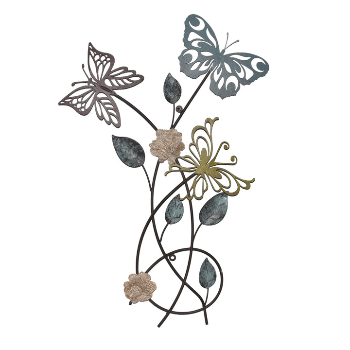 Metal Butterfly Wall Art — 59 × 36.8cm