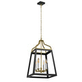 TFS 4LT PENDANT 4x25wE14 L:350 W:350 H:500 2M chain BLACK / ANTIQUE GOLD