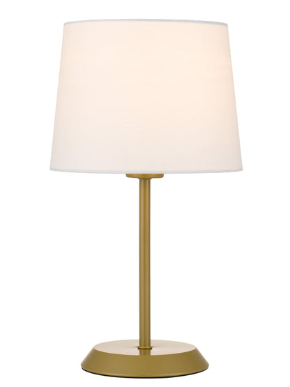 TFS TABLE LAMP 25wE27max H:400 D:225 GOLD/IVORY Inline Switch