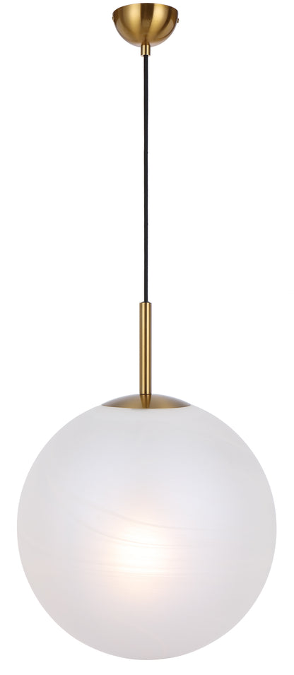 TFS 16 PENDANT 25w E27 D:400 CAB:2m ANTI GOLD / ALABASTRO