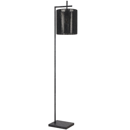 TFS FLOOR LAMP 25wE27max L325 W250 H1500 foot swt GUN METAL / BLACK STRING
