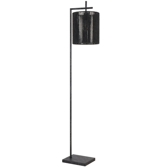TFS FLOOR LAMP 25wE27max L325 W250 H1500 foot swt GUN METAL / BLACK STRING
