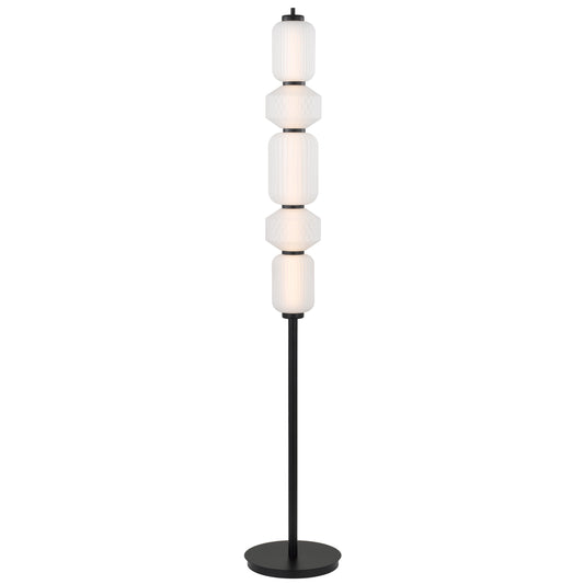 Amalfi TFS FLOOR LAMP 25wLED 3000K DIM D:270 H:1520 1036Lm BASE: BLACK / GLASS: FROST
