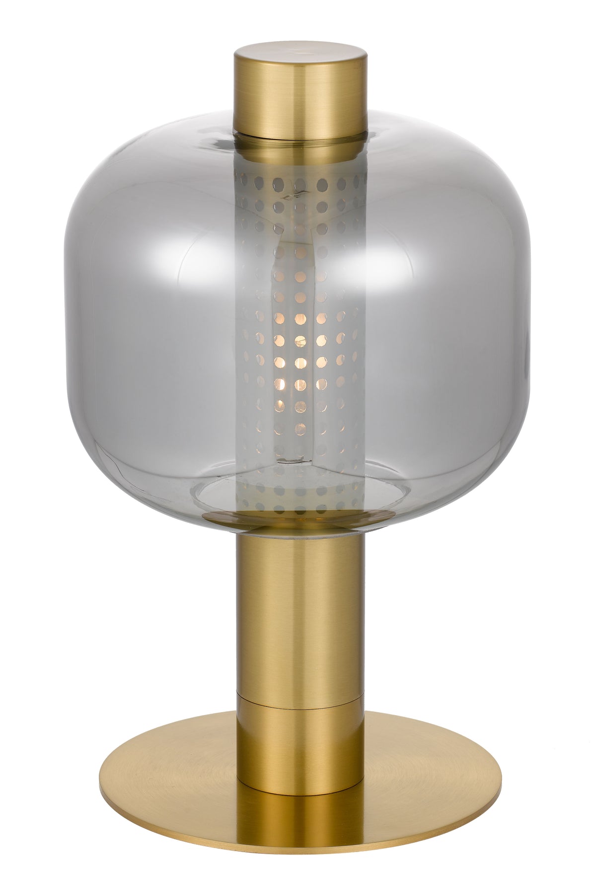 TFS TABLE LAMP 25wE27max D:250 H:400 Inline Switch GOLD / SMOKE