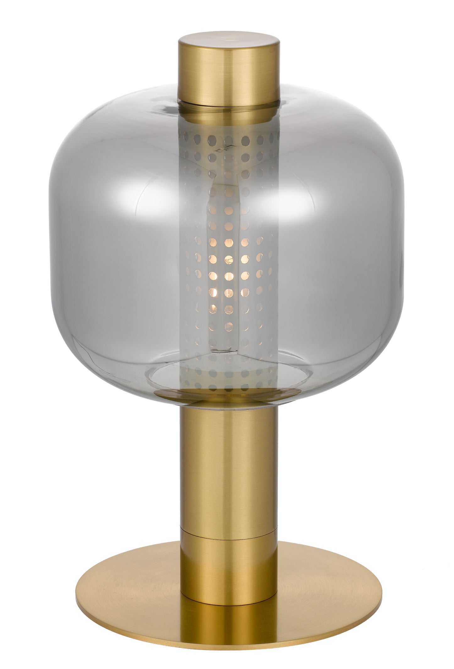 TFS TABLE LAMP 25wE27max D:250 H:400 Inline Switch GOLD / SMOKE