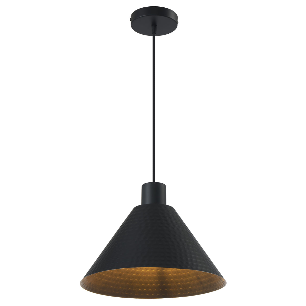 TFS 32CM PENDANT 25wE27max D320 H170 TEX 2M BLACK SATIN